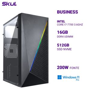 COMPUTADOR B700 CORE I7-7700 3.6GHZ MEM 16GB DDR4 SSD 512GB NVME FONTE 200W  WINDOWS 11 PRO