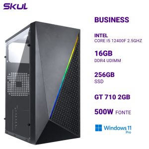 COMPUTADOR B500 CORE I5 12400F 2.5GHZ MEM 16GB DDR4 SSD 256GB GT 710 2GB FONTE 500W  WINDOWS 11 PRO