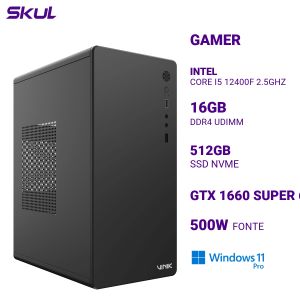 COMPUTADOR 5000 CORE I5 12400F 2.5GHZ MEM 16GB DDR4 SSD 512GB NVME GTX 1660 SUPER 6GB FONTE 500W  WINDOWS 11 PRO
