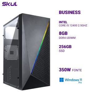COMPUTADOR B500 CORE I5 12400 2.5GHZ MEM 8GB DDR4 SSD 256GB FONTE 350W  WINDOWS 11 PRO
