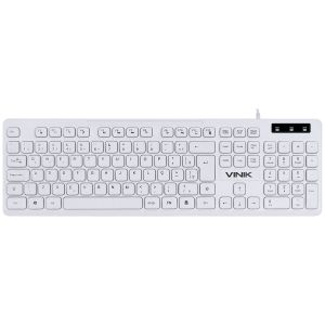 TECLADO USB MULTIMIDIA SLIM BRANCO - TECLAS CHOCOLATE - CABO 1.8M - VINIK - TCB200 - 1