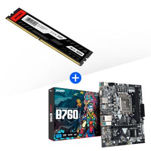 KIT PROMOCIONAL PLACA MÃE PCYES B760 + MEMORIA RAM UDIMM 16GB DDR5 5600MHZ