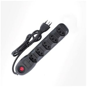 FILTRO DE LINHA 5 TOMADAS PP 0,75 1M BIVOLT PRETO