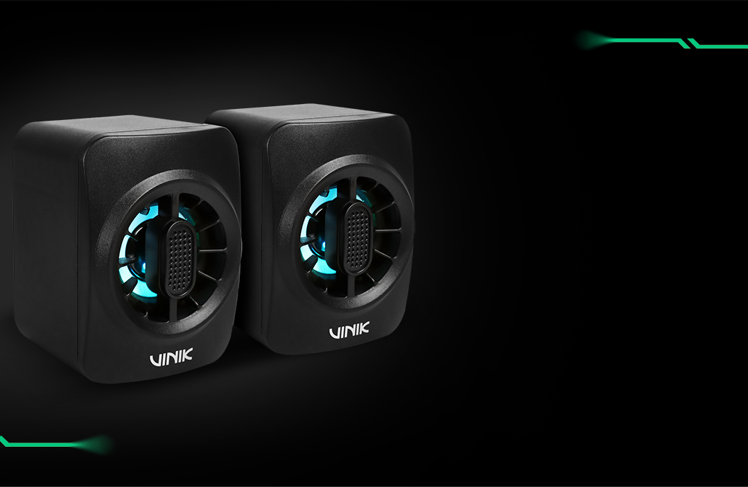 Caixas de som com LED